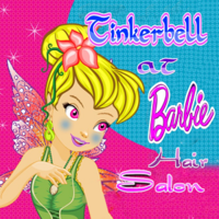 Tinkerbell At Barbie Hair Salon