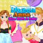 Frozen Anna give birth a baby