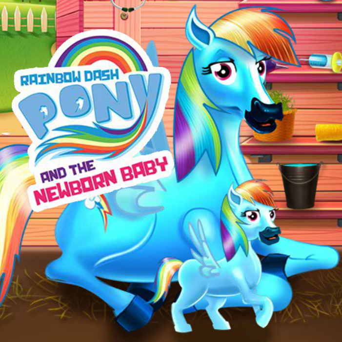 Rainbow Dash Pony And The New Born Baby - Play Rainbow Dash Pony And ...