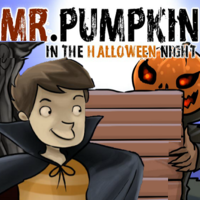 Mr. Pumpkin In The Halloween Night