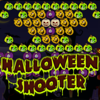 Halloween Shooter,Halloween Shooter is a HTML 5 classic arcade game. The goal of the game is to clear all the pumpkins from the level avoiding any pumpkin crossing the bottom line. Shoot in 3 or more balls with same color and get high score.