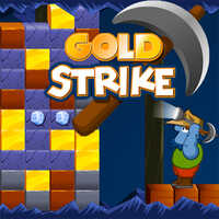 Gold Strike,ゴールドストライクは、UGameZone.comで無料でプレイできるブラストゲームの1つです。あなたが金を打つまで鉱山を掘りますが、行き詰まらないように注意してください！ピックを壁に投げて、同じブロックを2つ以上ノックアウトします。壁が近づきすぎないように注意してください。そうしないと、鉱山で動けなくなります。
