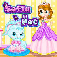 Sofia & Pet,Sofia & Pet is one of the Pet Games that you can play on UGameZone.com for free. Sofia has a pet. She is a cute rabbit. Oh, god! She is so dirty! Please help Sofia give her a bath and pick beautiful dresses to dress up her. Thanks!