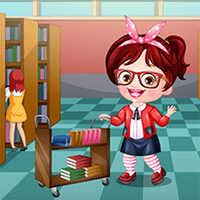 Baby Hazel Librarian Dress Up,You can play Baby Hazel Librarian Dress Up on UGameZone.com for free. 
Baby Hazel is a librarian at one of the most visited libraries in the town. Little princess needs a little styling sense from you to look fabulous at her work. Check the wardrobe full of trendy outfits and accessories and try different combinations to give her an amazing librarian makeover.