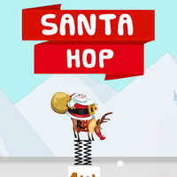 Santa Hop,Dieser Weihnachtsmann hat ein schönes Rentier mit Frühling, um von Schornstein zu Schornstein zu springen und Geschenke und Geschenke für alle zu liefern! Berühren und halten Sie die Taste und lassen Sie sie los, um dem Weihnachtsmann beim Springen zu helfen. Pass auf die Lücken auf! Fröhliche Weihnachten!